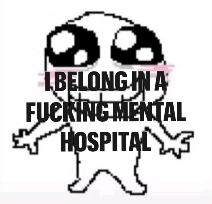 I BELONG IN A
FUCKING MENTAL
HOSPITAL