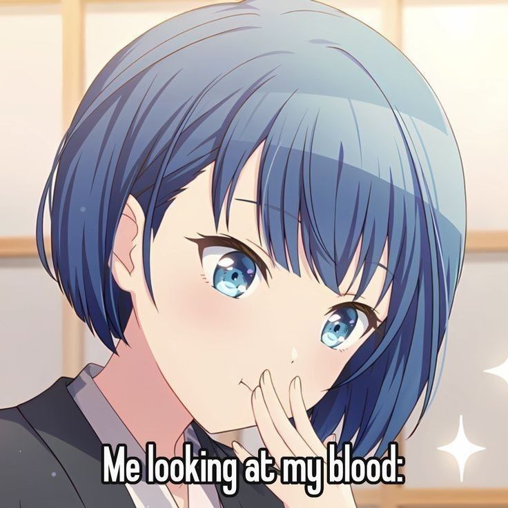 Me looking at my blood: