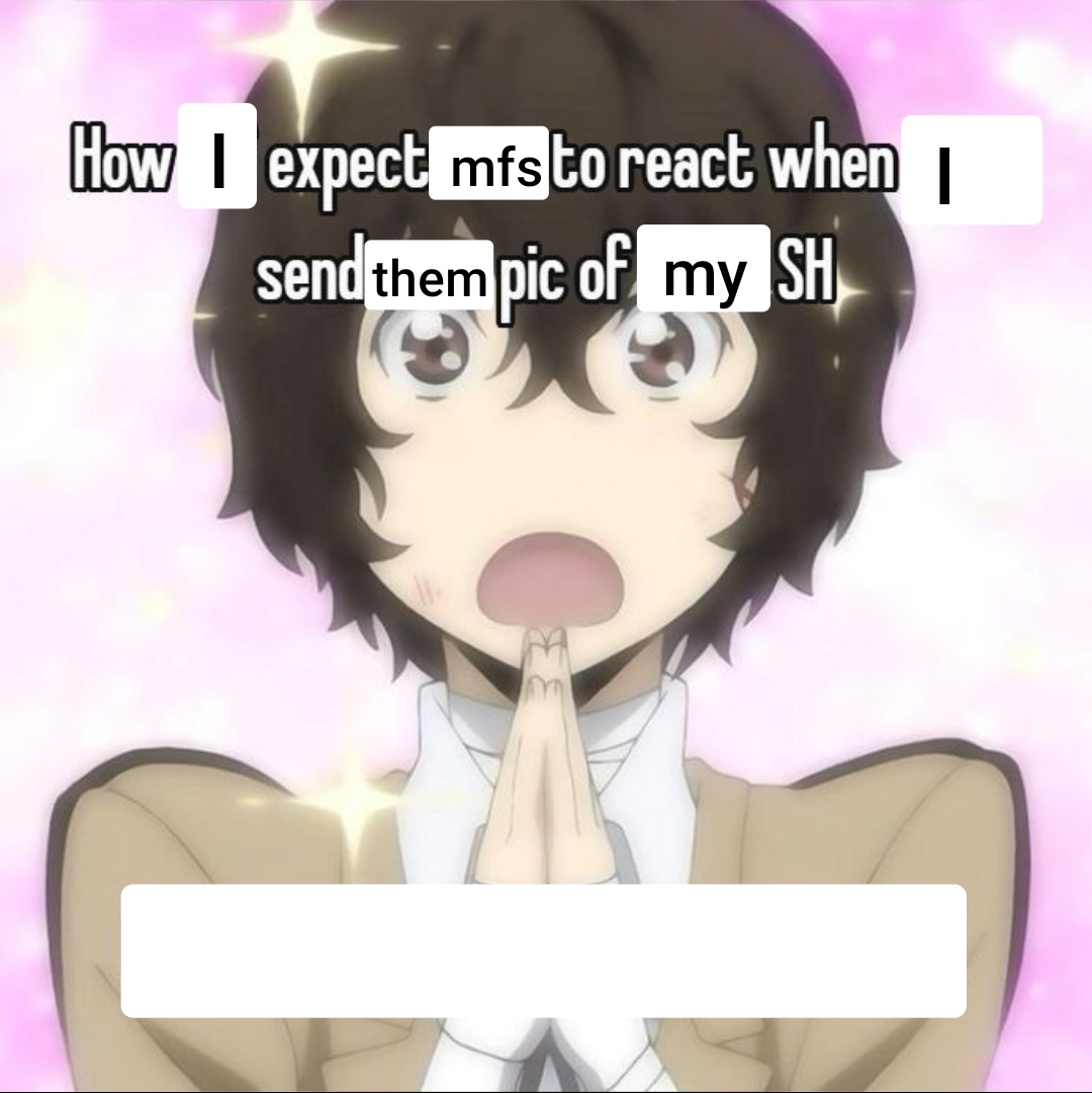 How I expect mfs to react when I
send them pic of my SH