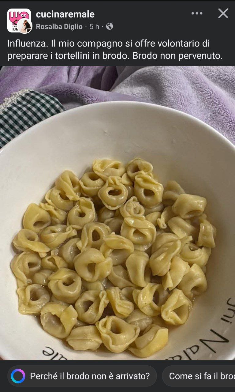 perché il brodo non è arrivato?