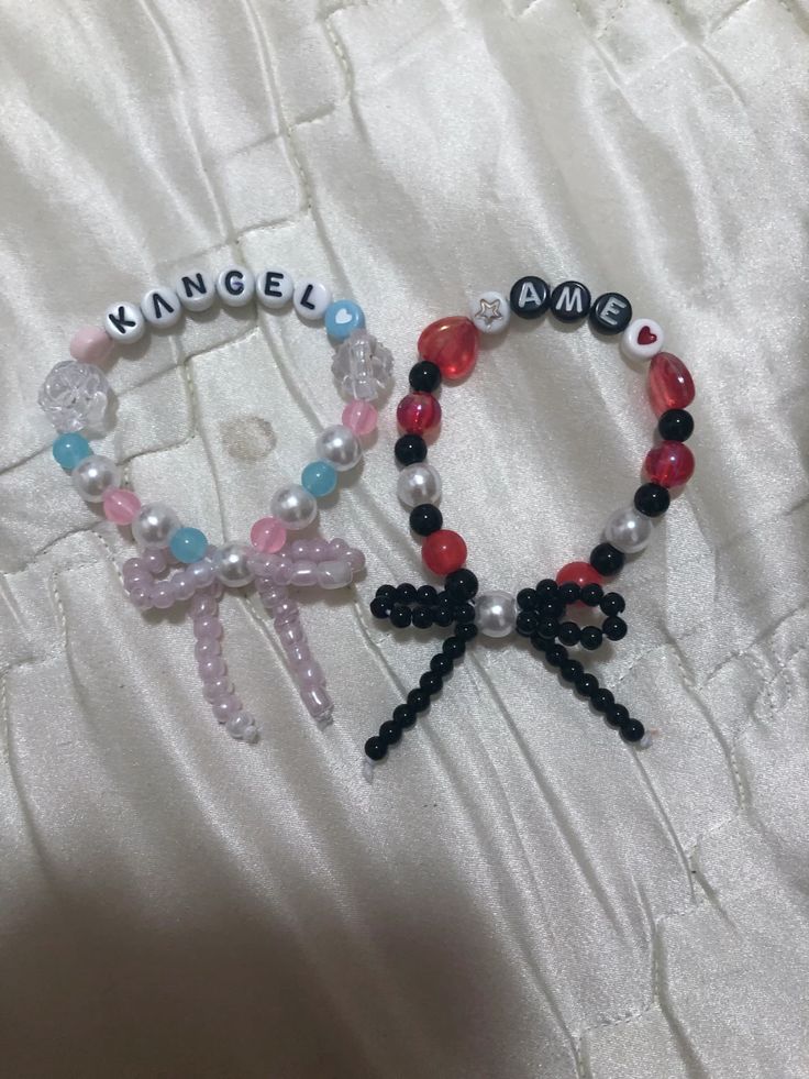 Ame Chan and K-Angel matching bracelets for a cute and stylish look. These bracelets with name charms are perfect for you and your best friend.