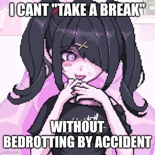 I CANT "TAKE A BREAK"

WITHOUT
BEDROTTING BY ACCIDENT