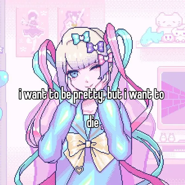 i want to be pretty, but i want to
die