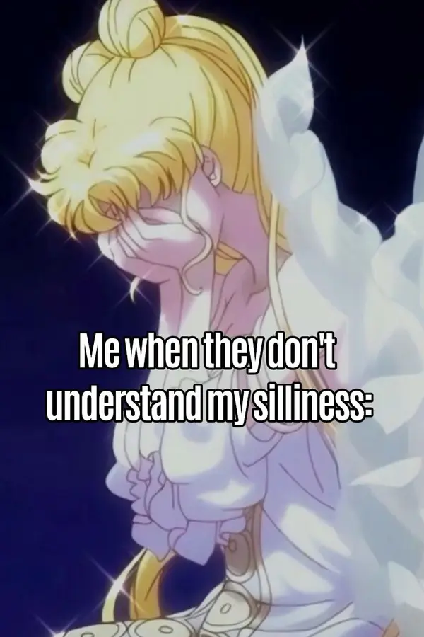 Me when they don't
understand my silliness: