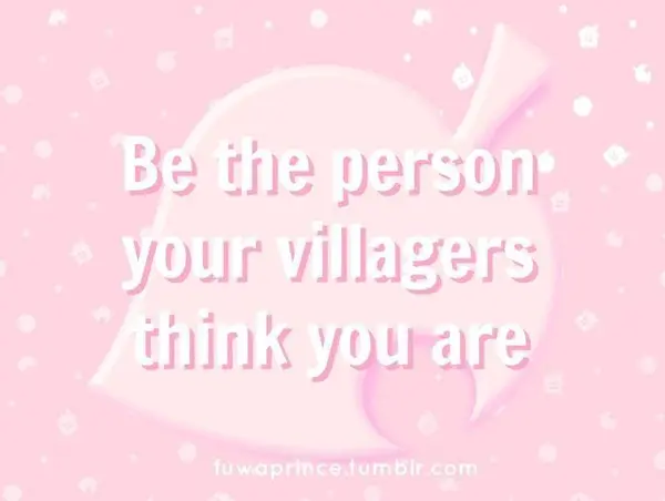 Be the person
your villagers
think you are