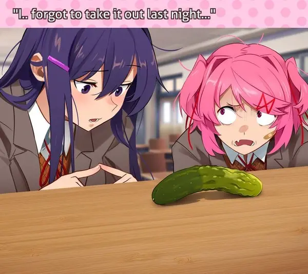 "I.. forgot to take it out last night..."