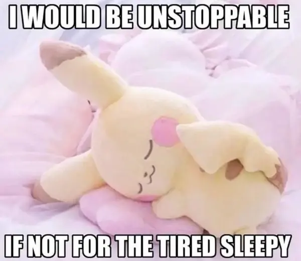I WOULD BE UNSTOPPABLE

IF NOT FOR THE TIRED SLEEPY