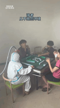 source - @govd_bot
Hey hey, the strong never complain about the environment #funny #playing mahjong #confused behavior