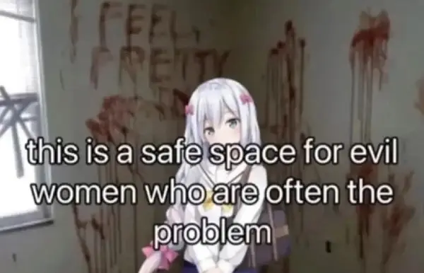 this is a safe space for evil
women who are often the
problem