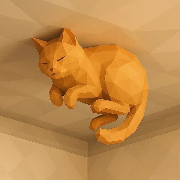 💖💣, [15/07/2025 22:31]
/copilot Genera un gatto low-poly che riposa comodamente attaccato al centro di un soffitto

Microsoft Copilot, [15/07/2025 22:31]
Ecco in arrivo il tuo gatto low-poly, maestro dell’ozio verticale, appeso con eleganza al centro del soffitto. Geometrico, rilassato, e decisamente anticonformista! 😸🛸

Se vuoi aggiungere un lampadario, una parete pixel art o farlo fluttuare in un castello medievale, ci mettiamo subito all’opera.

💖💣, [15/07/2025 22:32]
omicion
