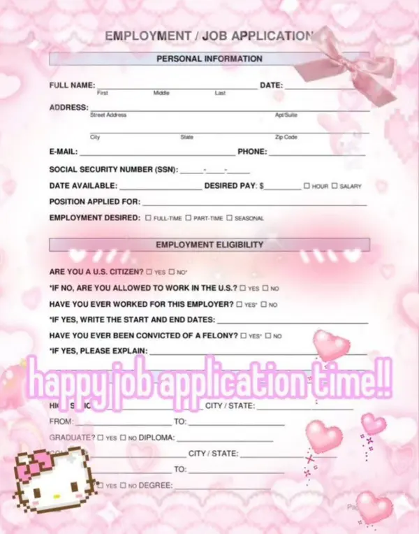 happy job application time!!