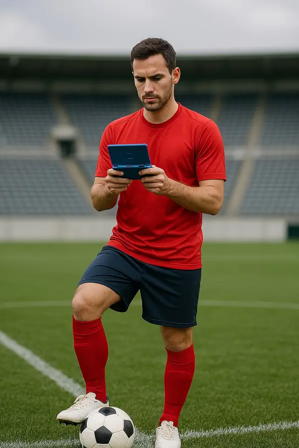 Hex, [25/07/2025 14:01]
/copilot genera un'immagine fotorealistica di un calciatore nella quale è pronto a fare il calcio d'inizio con un nintendo DS

Microsoft Copilot, [25/07/2025 14:01]
Ecco un'immagine che mescola sport e nostalgia tech in modo tutto suo! ⚽📱 Guarda che scena incredibile: è in arrivo!

Hex, [25/07/2025 14:03]
"scusate ragazzi, devo un attimo finire la gara su Mario Kart DS"