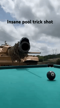 Insane pool trick shot